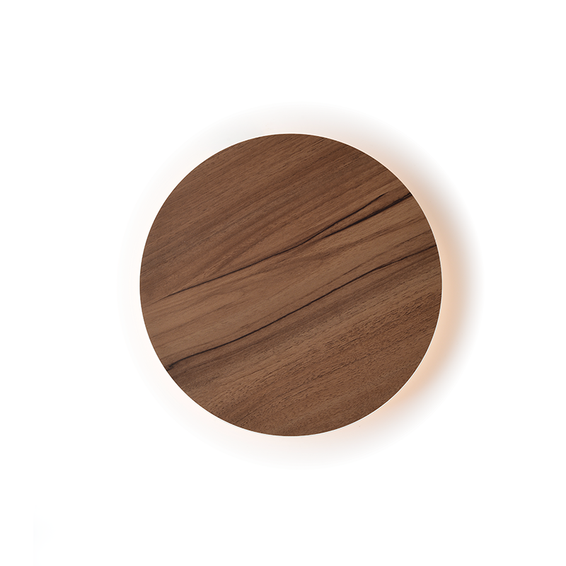 WALL LUMINAIRE LED 5W 3000K DARK WOOD SHADE MDF CIRCLE Φ14XH3,6CM ECLIPSE ZM1705LEDWDW