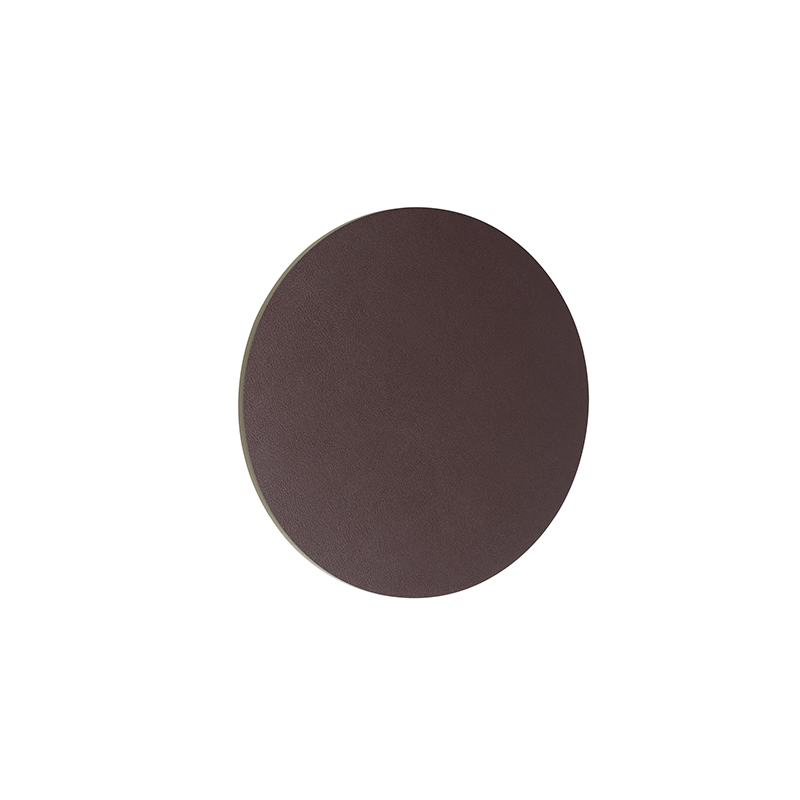 WALL MOUNTED LUMINAIRE LED10W 3000Κ 800LM DARK BROWN LEATHER MDF CIRCLE Φ22ΧΗ3,6CM ECLIPSE ZM1710LEDWDL