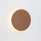 WALL MOUNTED LUMINAIRE LED 10W 3000Κ 800LM LIGHT BROWN LEATHER MDF CIRCLE Φ22ΧΗ3,6CM ECLIPSE ZM1710LEDWLL
