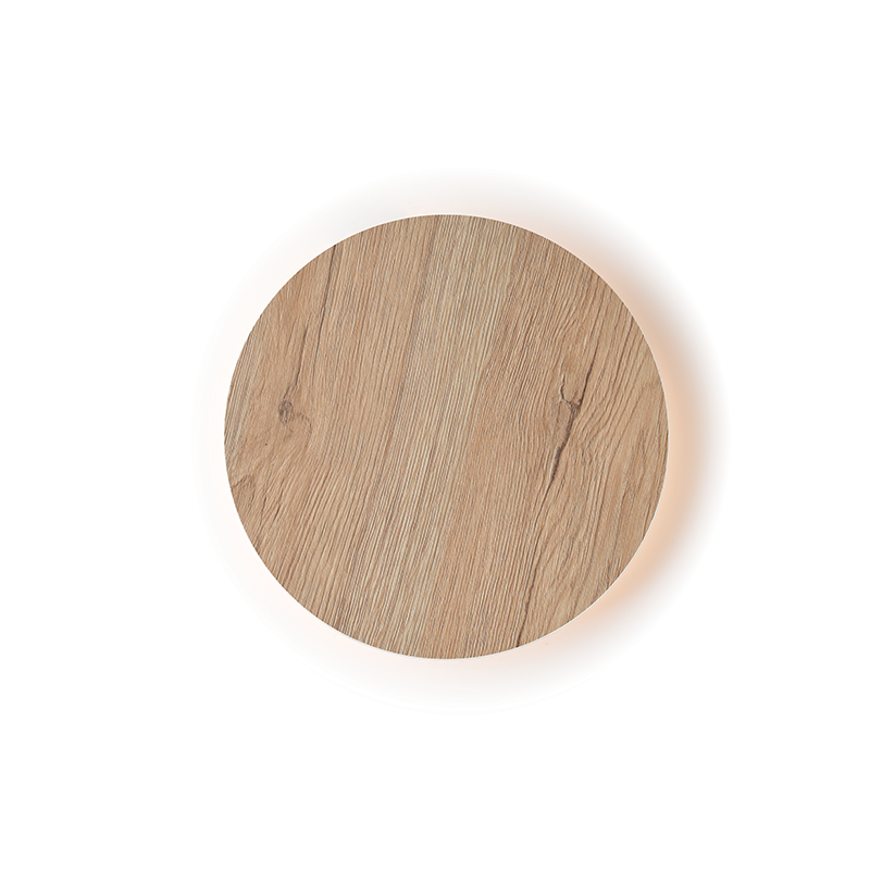 WALL LUMINAIRE LED 10W 3000K LIGHT WOOD SHADE MDF CIRCLE Φ22XH3,6CM ECLIPSE ZM1710LEDWLW