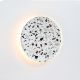 WALL MOUNTED LUMINAIRE LED 10W 3000Κ 800LM TERRAZZO MDF CIRCLE Φ22ΧΗ3,6CM ECLIPSE ZM1710LEDWT