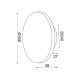 WALL LUMINAIRE LED 15W 3000K LIGHT WOOD SHADE MDF CIRCLE Φ30XH3,6CM ECLIPSE ZM1715LEDWLW