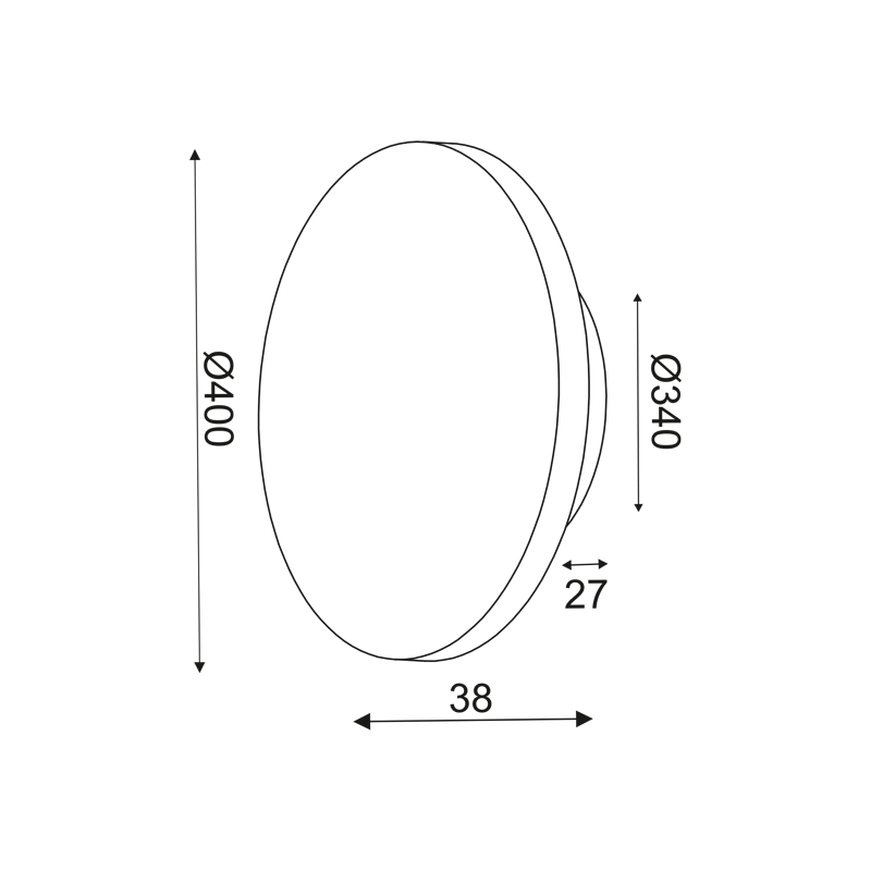 WALL LUMINAIRE LED 24W 3000K ANTIQUE BRASS MDF CIRCLE Φ40ΧΗ3,6CM ECLIPSE ZM1724LEDWG