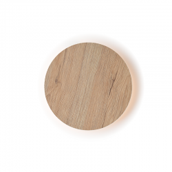 WALL LUMINAIRE LED 24W 3000K LIGHT WOOD SHADE MDF CIRCLE Φ40XH3,6CM ECLIPSE ZM1724LEDWLW