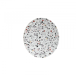 WALL MOUNTED LUMINAIRE LED 24W 3000Κ 1920LM TERRAZZO MDF CIRCLE Φ40ΧΗ3,6CM ECLIPSE ZM1724LEDWT