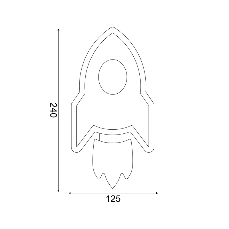 WALL MOUNTED LUMINAIRE LED 5.5W 3000K 385LM NASA WHITE MDF 24X13X3.8CM ZM21005WW