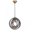 PENDANT LUMINAIRE 1ΧΕ27 DARK BROWN LEATHER MDF D29XH100CM TRITON ZM391P29WDL