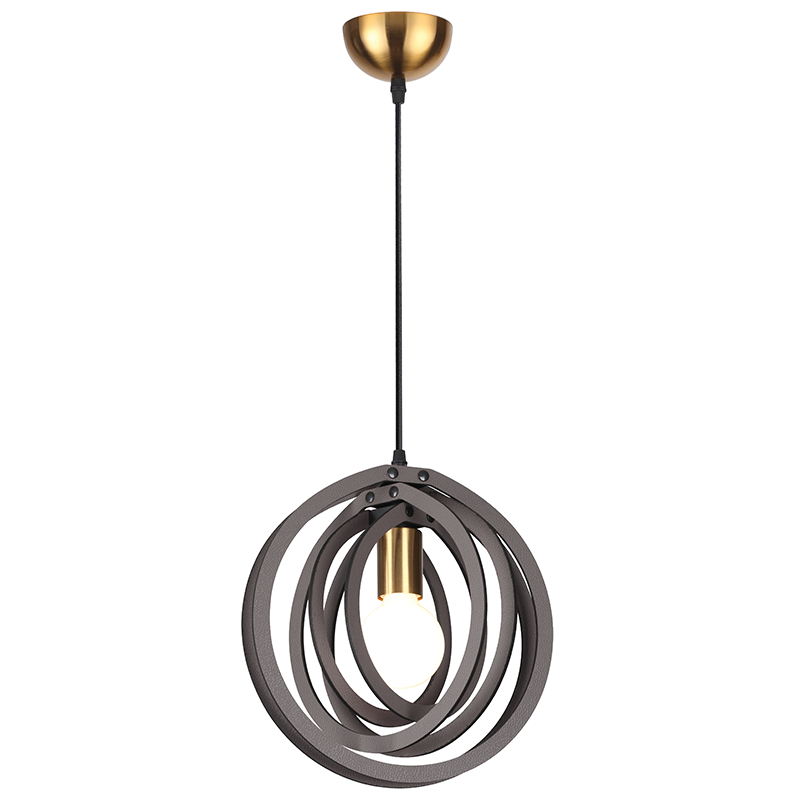 PENDANT LUMINAIRE 1ΧΕ27 DARK BROWN LEATHER MDF D29XH100CM TRITON ZM391P29WDL PENDANT LUMINAIRE 1ΧΕ27 DARK BROWN LEATHER MDF D29XH100CM TRITON ZM391P29WDL