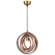 PENDANT LUMINAIRE 1ΧΕ27 LIGHT BROWN LEATHER MDF D29XH100CM TRITON ZM391P29WLL
