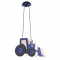 PENDANT LUMINAIRE 2ΧΕ14 BLUE MDF 42X12XH100CM VROOM ZM522P42B
