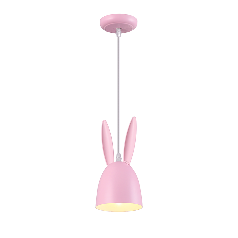 PENDANT LUMINAIRE 1ΧΕ27 PINK METAL D12XH100CM BUNNY ZM71P12P
