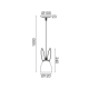 PENDANT LUMINAIRE 1ΧΕ27 PINK METAL D12XH100CM BUNNY ZM71P12P