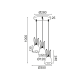PENDANT LUMINAIRE 3ΧΕ27 PINK META D35XH100CM BUNNY ZM73P35P