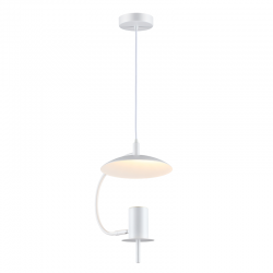 PENDANT LUMINAIRE 1ΧGU10 WHITE METAL D25X20XH100CM PARACHUTE ZM931P25W