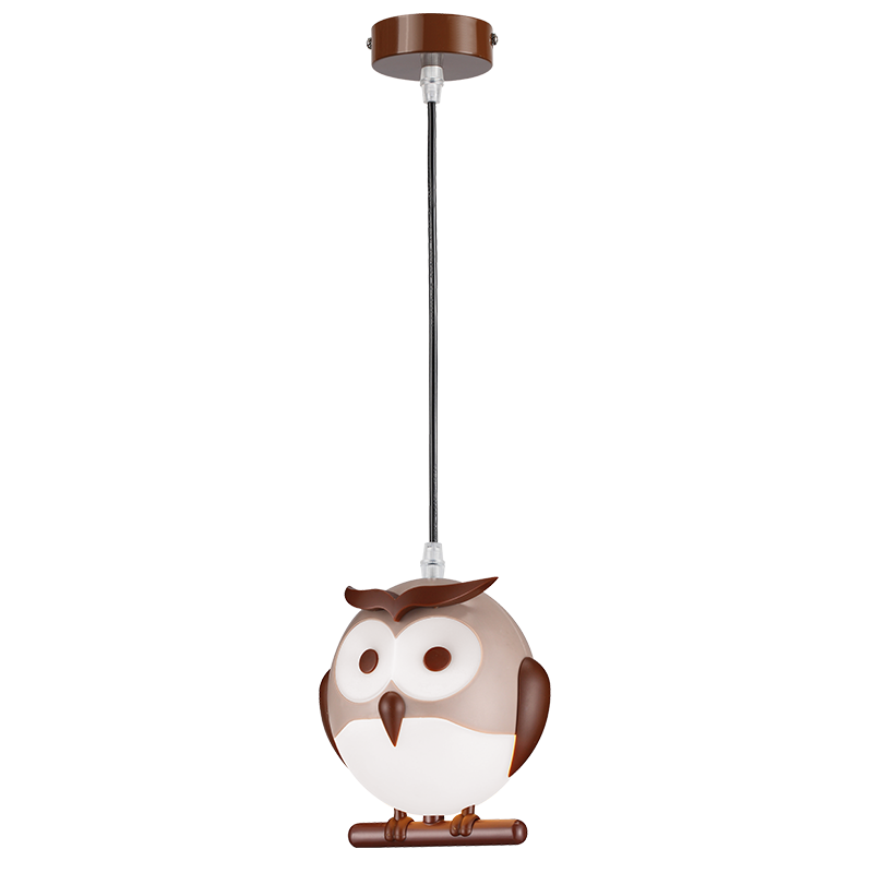 PENDANT LUMINAIRE 1XE14 BROWN PLASTIC OWL 15Χ13,5ΧΗ80CM KOKKA ZN160201PBR PENDANT LUMINAIRE 1XE14 BROWN PLASTIC OWL 15Χ13,5ΧΗ80CM KOKKA ZN160201PBR