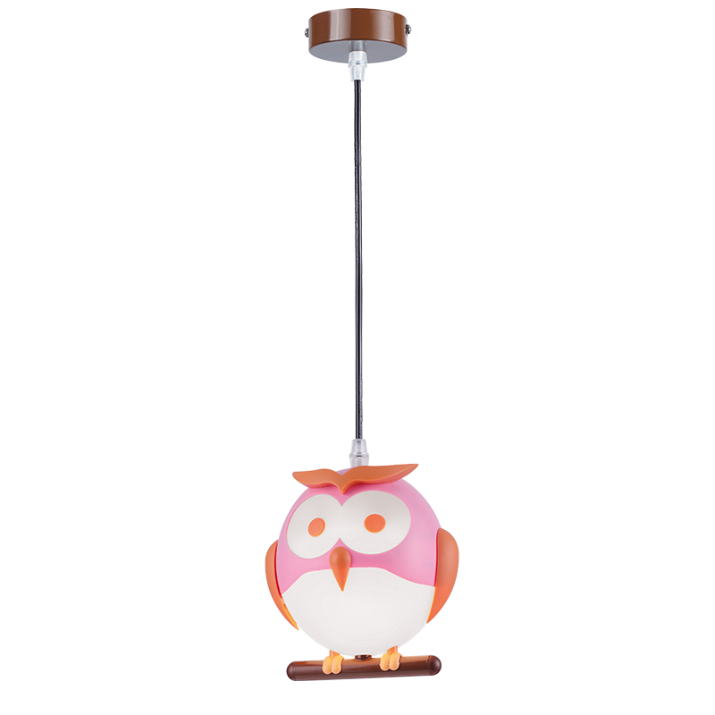 PENDANT LUMINAIRE 1XE14 PINK PLASTIC OWL 15Χ13,5ΧΗ80CM KOKKA ZN160201PP PENDANT LUMINAIRE 1XE14 PINK PLASTIC OWL 15Χ13,5ΧΗ80CM KOKKA ZN160201PP