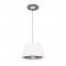 NETTO PENDANT LUMINAIRE 1ΧE27 CEMENT SHADE MDF + WHITE METAL + FABRIC Φ28ΧΗ80CM ZM16281PC