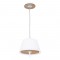 NETTO PENDANT LUMINAIRE 1ΧE27 LIGHT WOOD SHADE MDF + WHITE METAL + FABRIC Φ28ΧΗ80CM ZM16281PLW