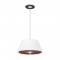 NETTO PENDANT LUMINAIRE 3ΧE27 DARK WOOD SHADE MDF + WHITE METAL + FABRIC Φ40ΧΗ80CM ZM16403PDW