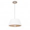 NETTO PENDANT LUMINAIRE 3ΧE27 LIGHT WOOD SHADE MDF + WHITE METAL + FABRIC Φ40ΧΗ80CM ZM16403PLW