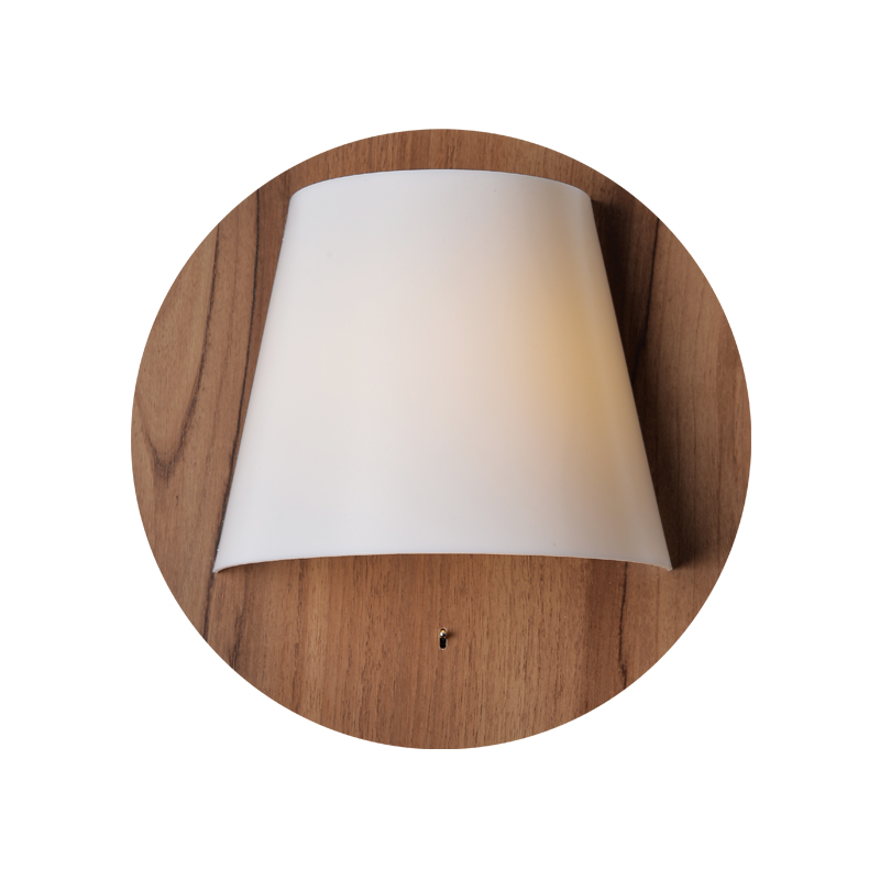 NETTO WALL LUMINAIRE LED 5W 3000K DARK WOOD SHADE MDF + WHITE PLASTIC Φ25Χ12,5CM ZM165LEDWDW