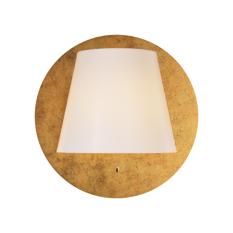 NETTO WALL LUMINAIRE LED 5W 3000K ANTIQUE BRASS MDF + WHITE PLASTIC Φ25Χ12,5CM ZM165LEDWG