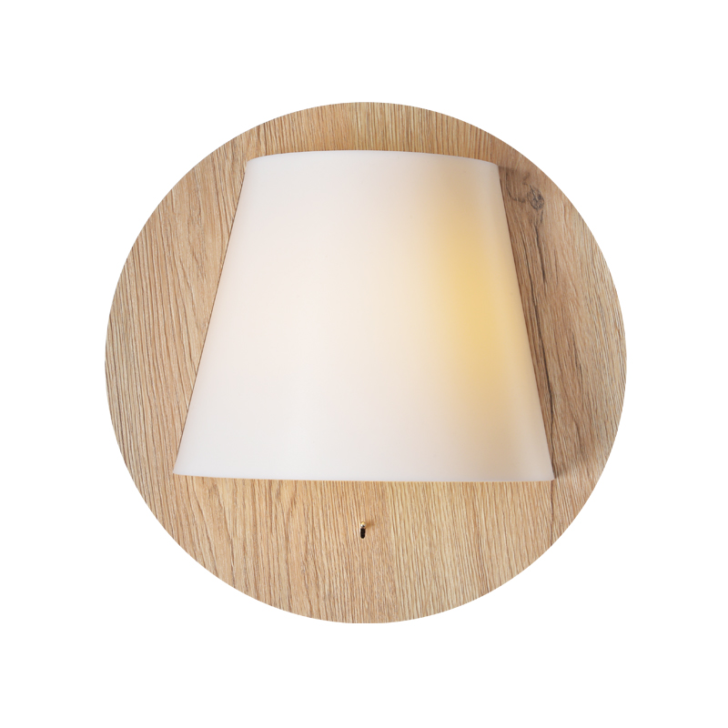 NETTO WALL LUMINAIRE LED 5W 3000K LIGHT WOOD SHADE MDF + WHITE PLASTIC Φ25Χ12,5CM ZM165LEDWLW NETTO WALL LUMINAIRE LED 5W 3000K LIGHT WOOD SHADE MDF + WHITE PLASTIC Φ25Χ12,5CM ZM165LEDWLW