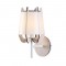 NETTO WALL LUMINAIRE 1ΧE27 WHITE PLASTIC+METAL +LIGHT WOOD SHADE MDF 17Χ21X32,5CM ZM170011W