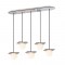 NETTO PENDANT LUMINAIRE 5ΧG9 OLD WOOD SHADE MDF + WHITE GLASS 63Χ15ΧΗ60CM ZM170045POW