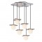 NETTO PENDANT LUMINAIRE 6ΧG9 OLD WOOD SHADE MDF + WHITE GLASS 42X30ΧΗ60CM ZM170046POW