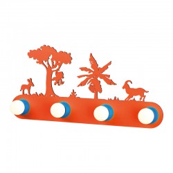 NETTO WALL LUMINAIRE 4XE27 ORANGE METALLIC+MDF JUNGLE 51Χ24,3Χ13,5CM ZN170114WO NETTO WALL LUMINAIRE 4XE27 ORANGE METALLIC+MDF JUNGLE 51Χ24,3Χ13,5CM ZN170114WO