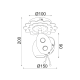 PHASING OUT WALL LUMINAIRE 1XE27 RED METAL+PLASTIC+MDF BEE 15Χ20X15CM BEES ZN170161WR