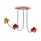 PHASING OUT PENDANT LUMINAIRE 3XE27 MULTICOLOR METAL+PLASTIC+MDF BEE Φ23ΧH75CM BEES ZN170163CRY
