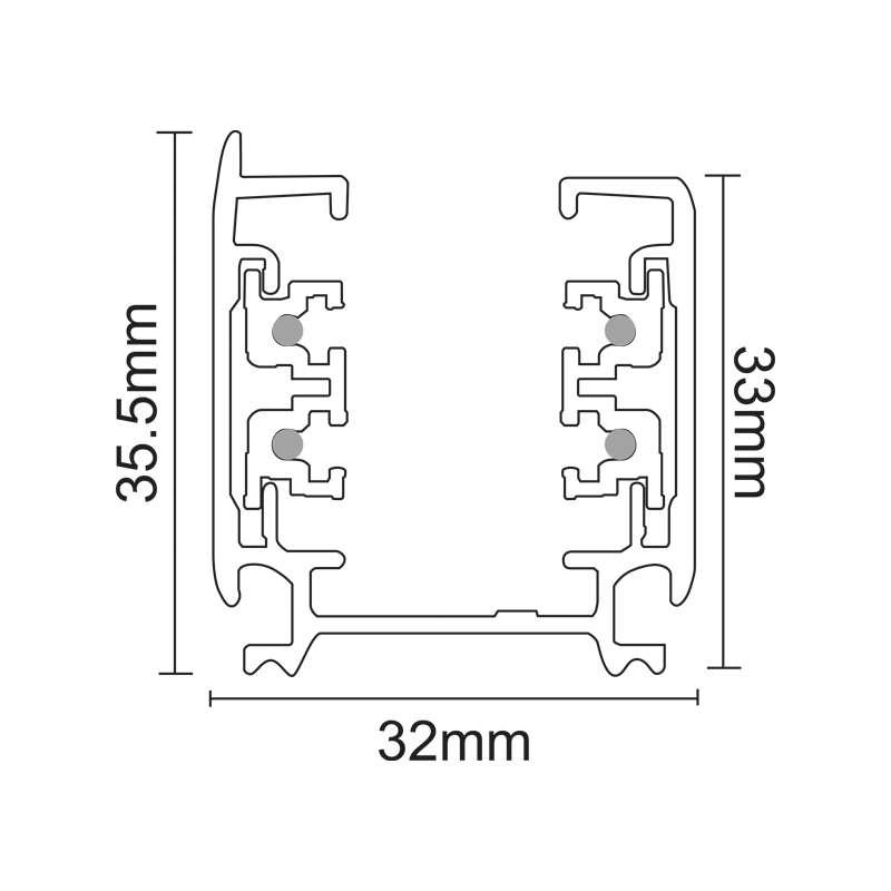 TRACK 4 CABLE 2 METER WHITE 4W2MW