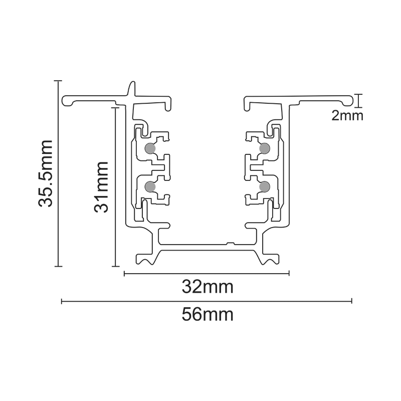 TRACK 4 CABLE 3 METER WHITE 4WRE3MW