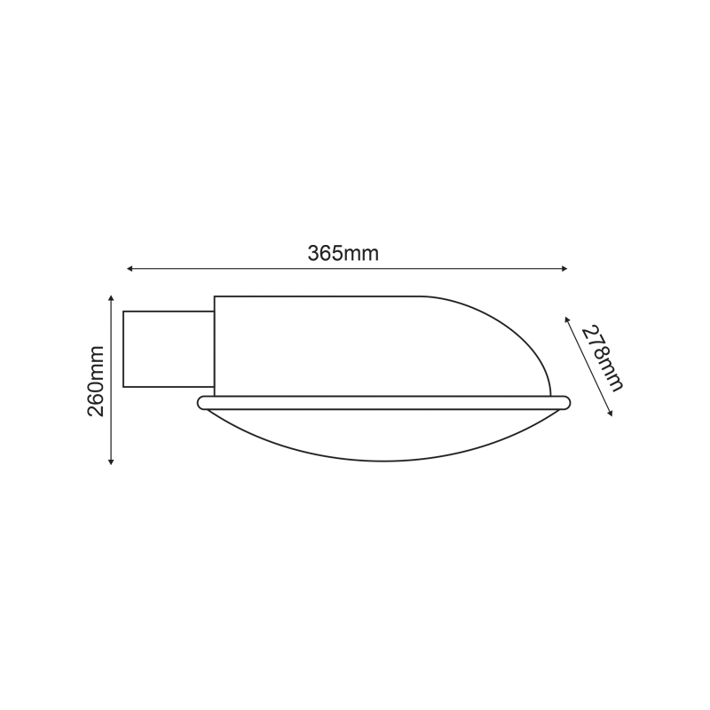 ROAD LIGHT FITTING SIMPLE FOR ECONOMY OR LED LAMP AC.1273