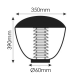 SQUARE LIGHT FIXTURE HEAD for POLE D60 AC.NF1824