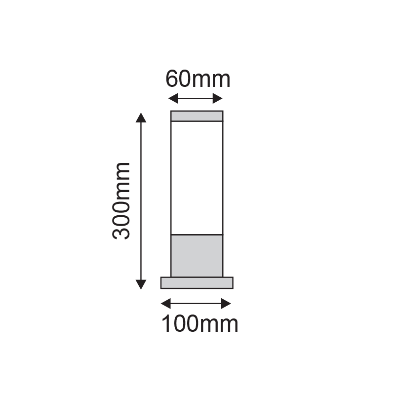 POLE 30CM SQUARE BT1003BH030