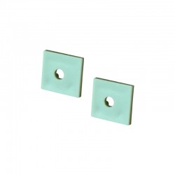 SET OF PLASTIC END CAPS FOR P135/A, 1PC WITH HOLE   1PC WITHOUT HOLE EP135