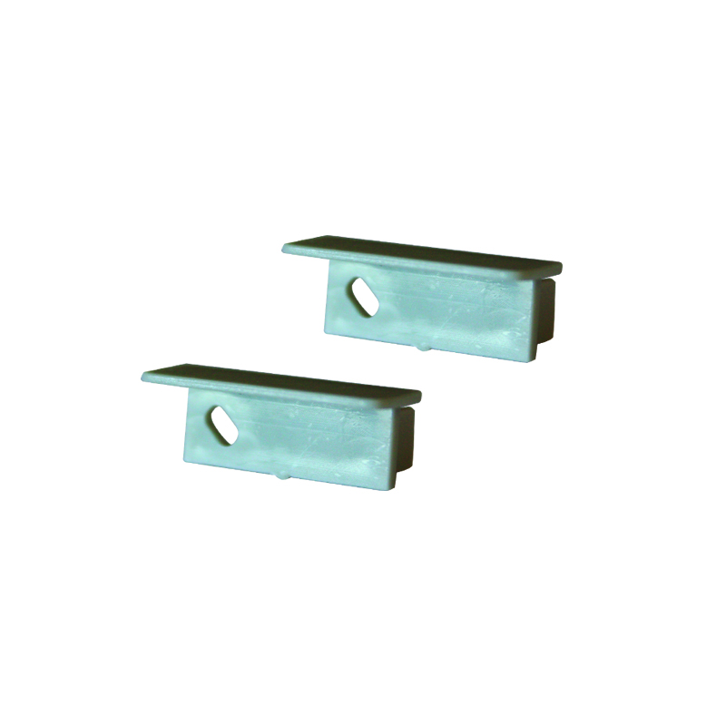 SET OF PLASTIC END CAPS FOR P168, 2 PCS WITH HOLE EP168