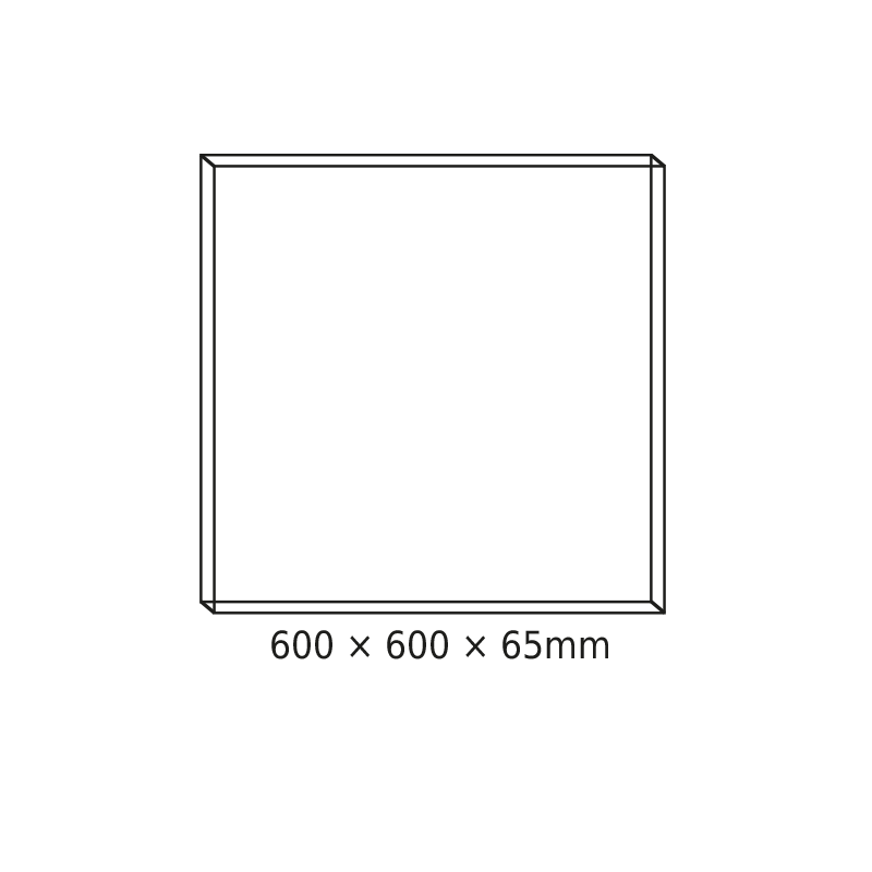 NETO CEILING ALUM FRAME 60x60x6.5cm FOR OTIS, OTIS N, PILO   ROVE LED PANELS (WITH SCREWS) PRODUCTION FR606065P