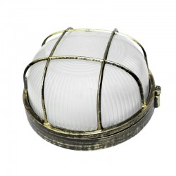 WALL LUMINAIRE Ε27 Φ190 GOLD BLACK WITH GRID HI5011GB