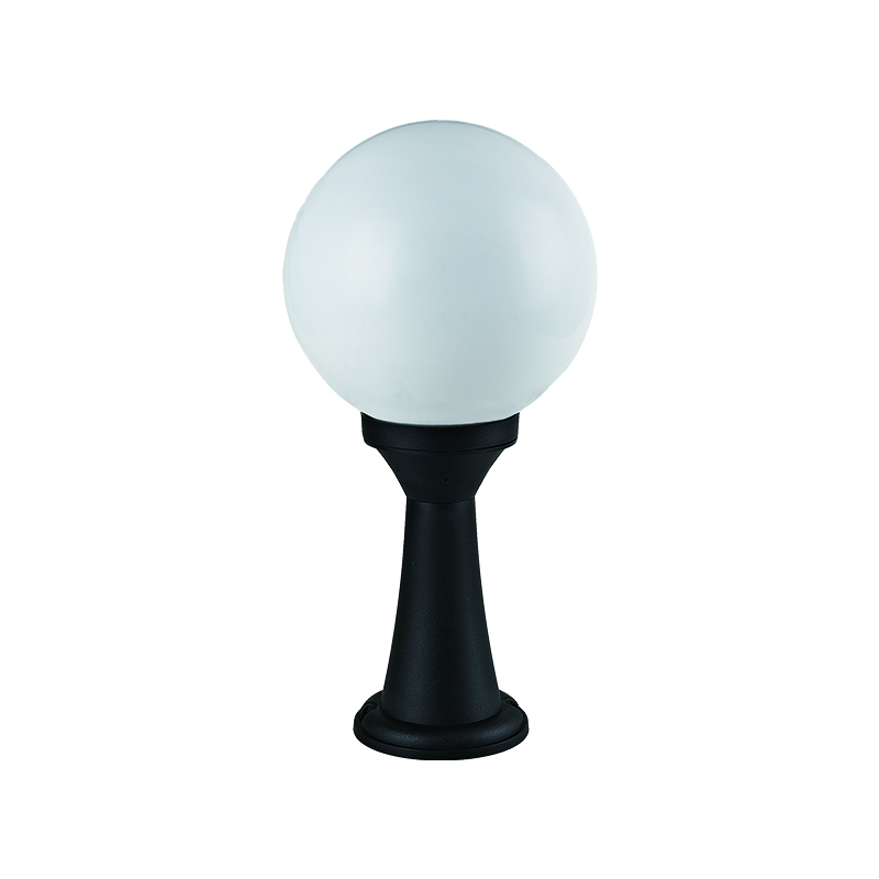 PLASTIC FLOOR GARDEN BLACK LUMINAIRE 41CM Φ200 Ε27 IP44 PLGM3B