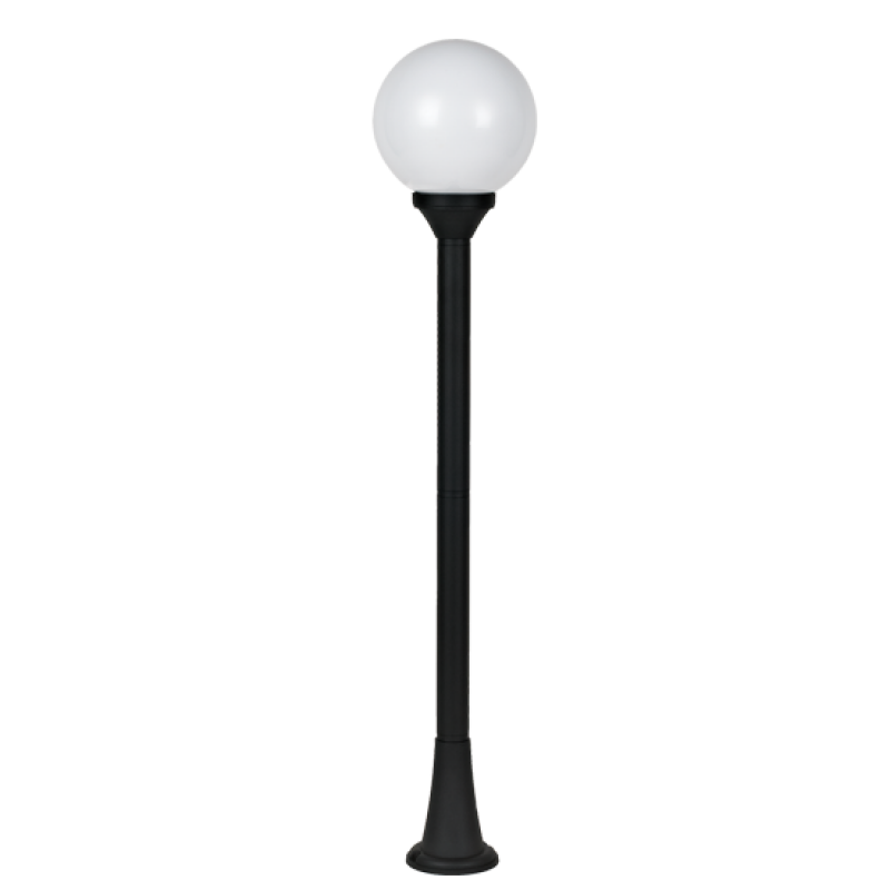 PLASTIC FLOOR GARDEN BLACK LUMINAIRE 100CM Φ200 Ε27 IP44 PLGM5B