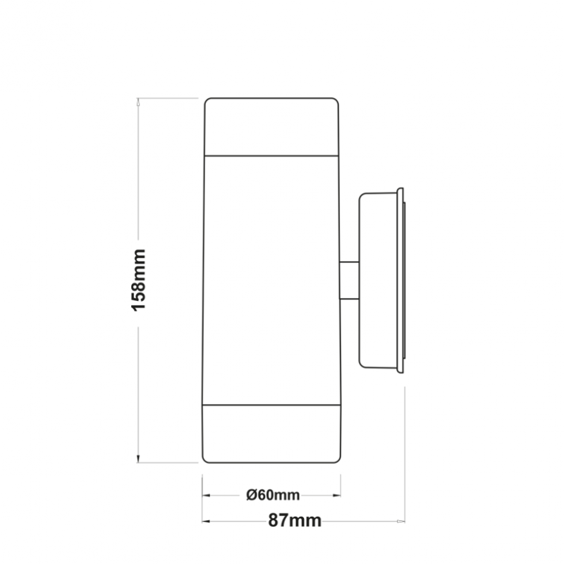 UP-DOWN WHITE PP WALL LIGHT GU10Max.2x3W LED IP65 SL7031W