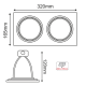 SPOT AR111 XMS DOUBLE WHITE SQUARE 320x165 XMSAR2W SPOT AR111 XMS DOUBLE WHITE SQUARE 320x165 XMSAR2W