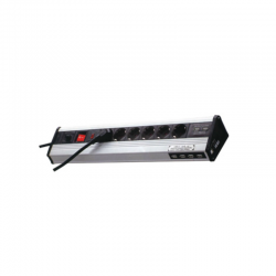 MULTI SOCKET 6 SPOTS ALUMINUM KIDS SAFE DATA USB ZLG06MKGDCH MULTI SOCKET 6 SPOTS ALUMINUM KIDS SAFE DATA USB ZLG06MKGDCH