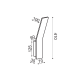 WALL MOUNTED LED 9W 3000K ALUMINUM GREY 40X7X12CM ZEN ZD80039LEDGY