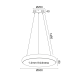 PENDANT LUMINAIRE LED 54W 4320LM 3000K WHITE METAL D60XH135CM KALLISTA V27LEDP60WH PENDANT LUMINAIRE LED 54W 4320LM 3000K WHITE METAL D60XH135CM KALLISTA V27LEDP60WH