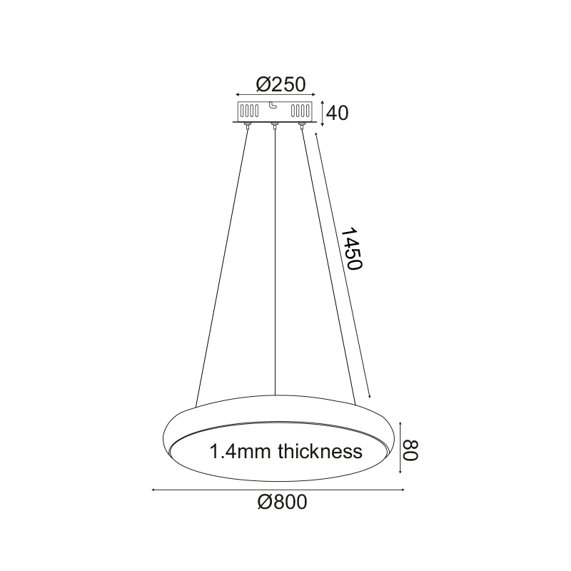 PENDANT LUMINAIRE LED 70W 5600LM 3000K WHITE METAL D80XH130CM KALLISTA V27LEDP80WH PENDANT LUMINAIRE LED 70W 5600LM 3000K WHITE METAL D80XH130CM KALLISTA V27LEDP80WH